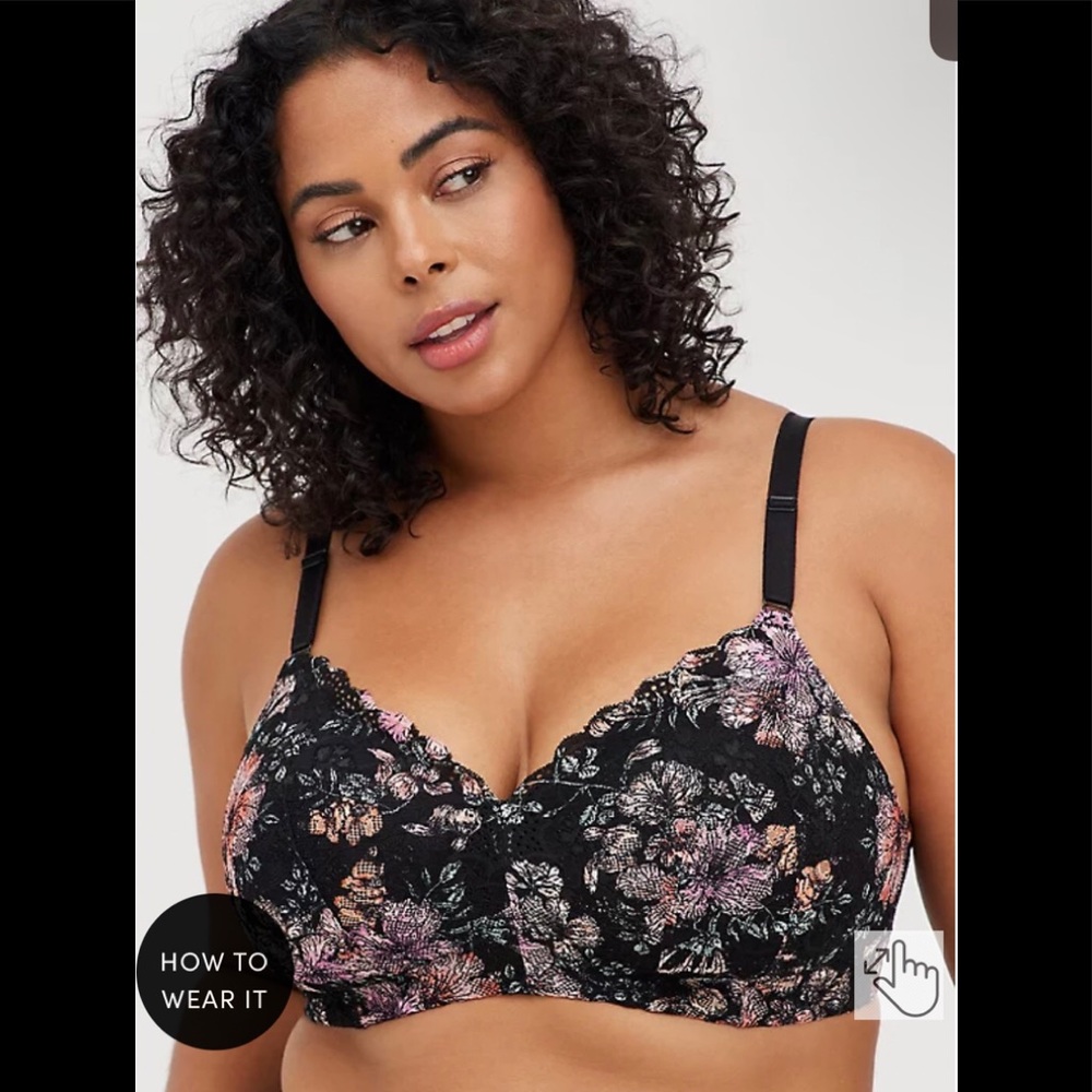 Torrid floral wire-free bra. ***MANY SIZES - Picture 2 of 8